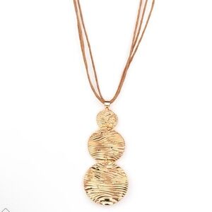 Circulating Shimmer- Brown and Gold Necklace
